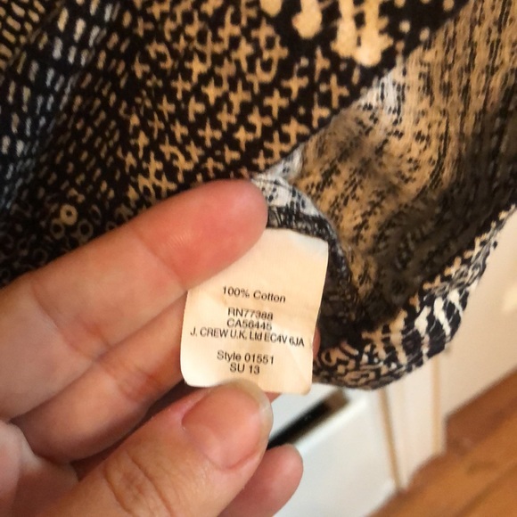 Madewell Black and White Geometric Pattern top - Picture 5 of 5